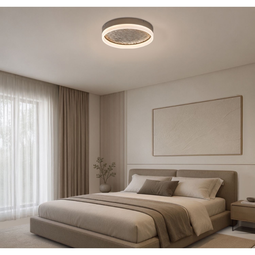 Rabalux - Luminária de teto LED regulável LED/24W/230V 3000-6500K Ø 40 cm bege + controlo remoto