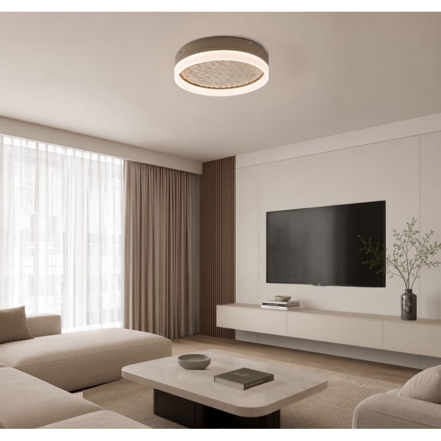Rabalux - Luminária de teto LED regulável LED/24W/230V 3000-6500K Ø 40 cm bege + controlo remoto