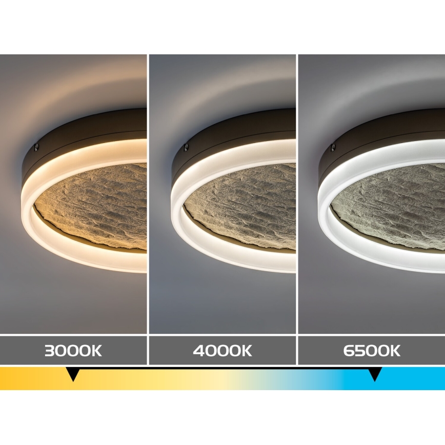 Rabalux - Luminária de teto LED regulável LED/24W/230V 3000-6500K Ø 40 cm bege + controlo remoto