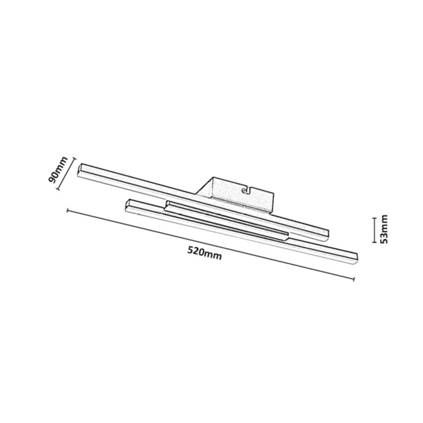 Rabalux - Luminária de teto LED/18W/230V 3000K preta
