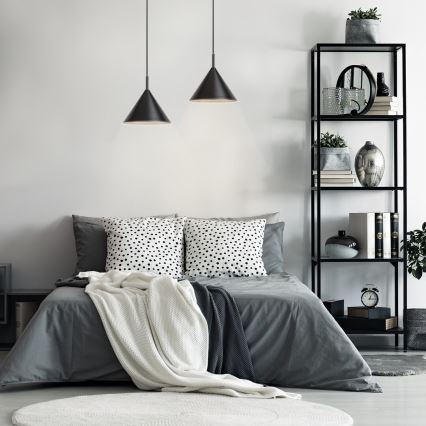 Rabalux - Lustre suspenso com cabo 1xE27/40W/230V preto