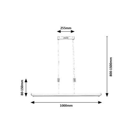Rabalux - Lustre LED RGB regulável com cabo LED/24W/230V Wi-Fi Tuya + controlo remoto