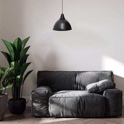 Rabalux - Lustre suspenso com cabo 1xE27/60W/230V preto