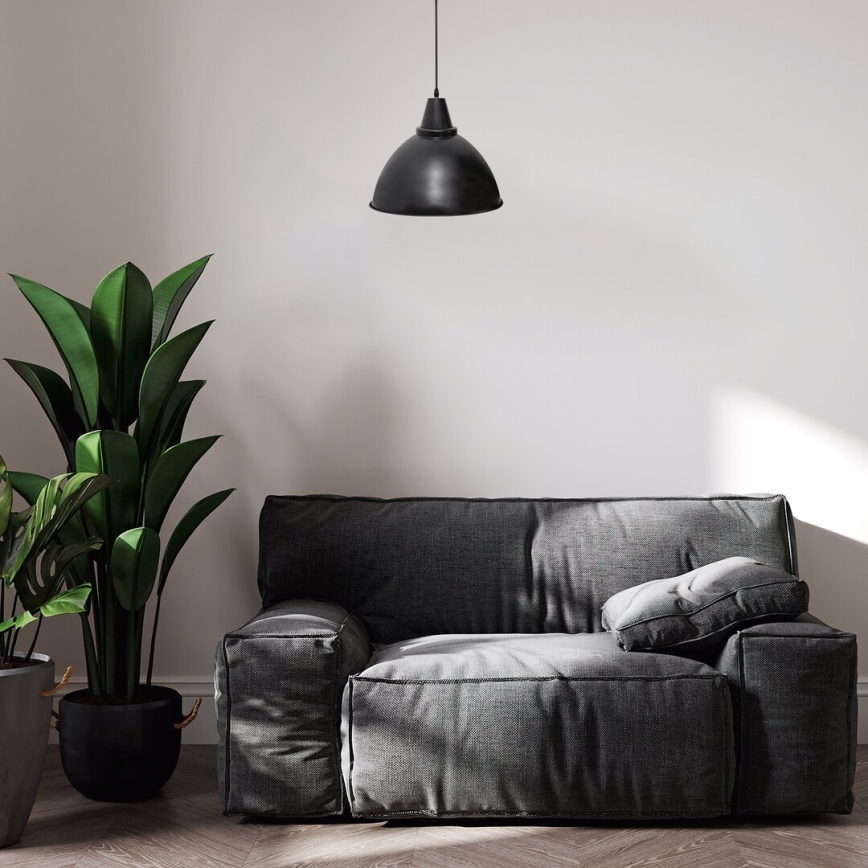 Rabalux - Lustre suspenso com cabo 1xE27/60W/230V preto