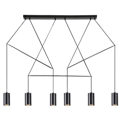 Rabalux - Candeeiro suspenso com cabo 6xGU10/50W/230V