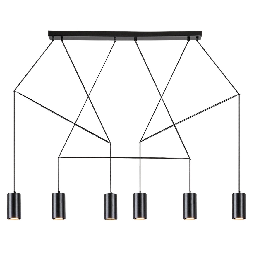 Rabalux - Candeeiro suspenso com cabo 6xGU10/50W/230V