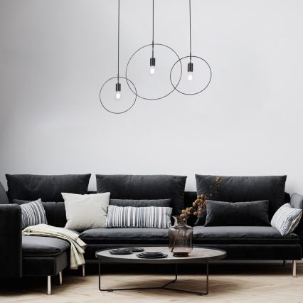 Rabalux - Lustre suspenso com cabo 3xE27/40W/230V