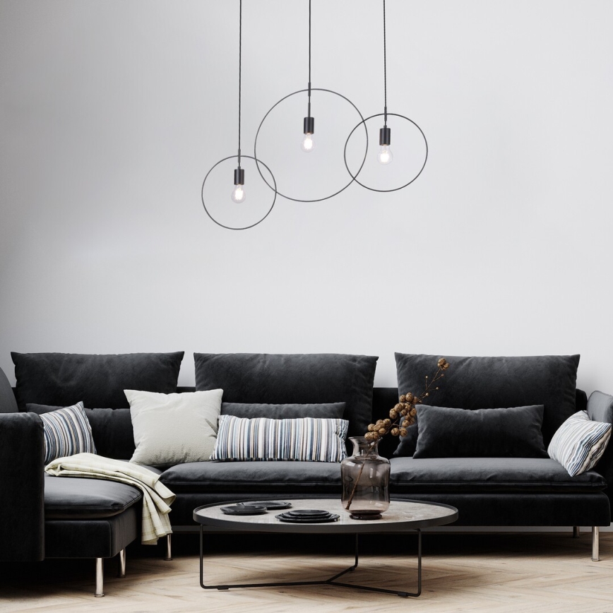 Rabalux - Lustre suspenso com cabo 3xE27/40W/230V