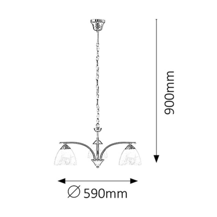 Rabalux - Candelabro numa corrente 3xE14/40W/230V