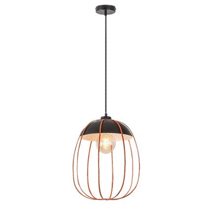 Rabalux - Candelabro suspenso 1xE27/60W/230V preto/laranja
