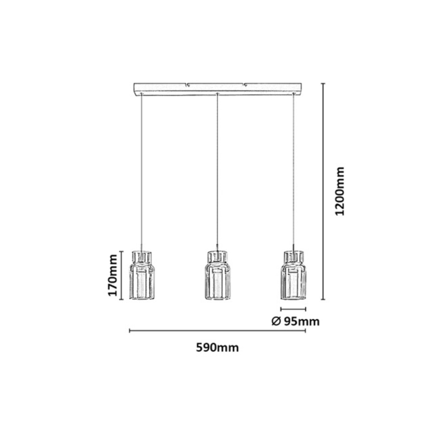 Rabalux - Lustre LED suspenso por cabo LED/27W/230V 3000K dourado