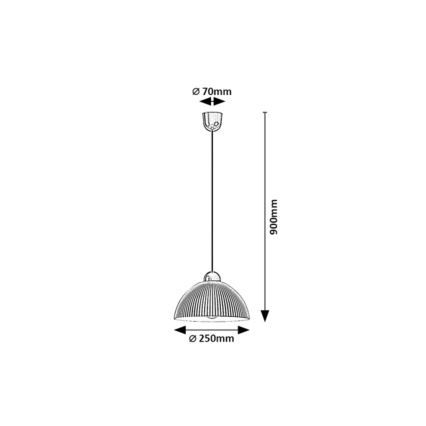 Rabalux - Lustre suspenso com cabo 1xE27/60W/230V diâmetro 25 cm