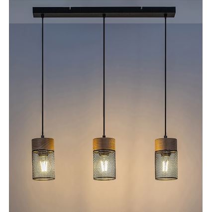 Rabalux - Lustre suspenso com cabo 3xE27/25W/230V faia