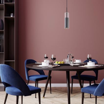 Rabalux - Candelabro suspenso 1xGU10/50W/230V transparente/preto