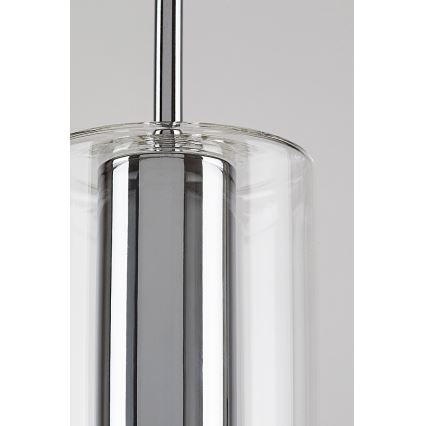Rabalux - Candeeiro suspenso 1xE27/40W/230V transparente/cromado brilhante