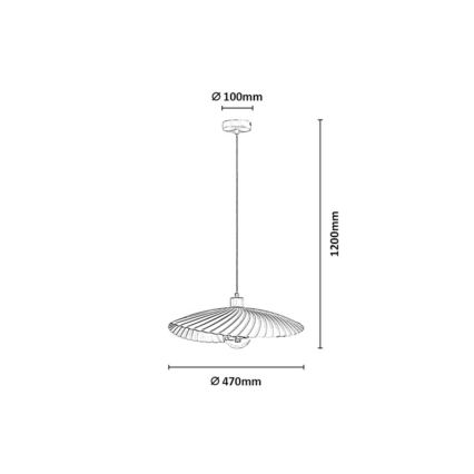 Rabalux - Lustre pendente com cabo 1xE27/40W/230V branco