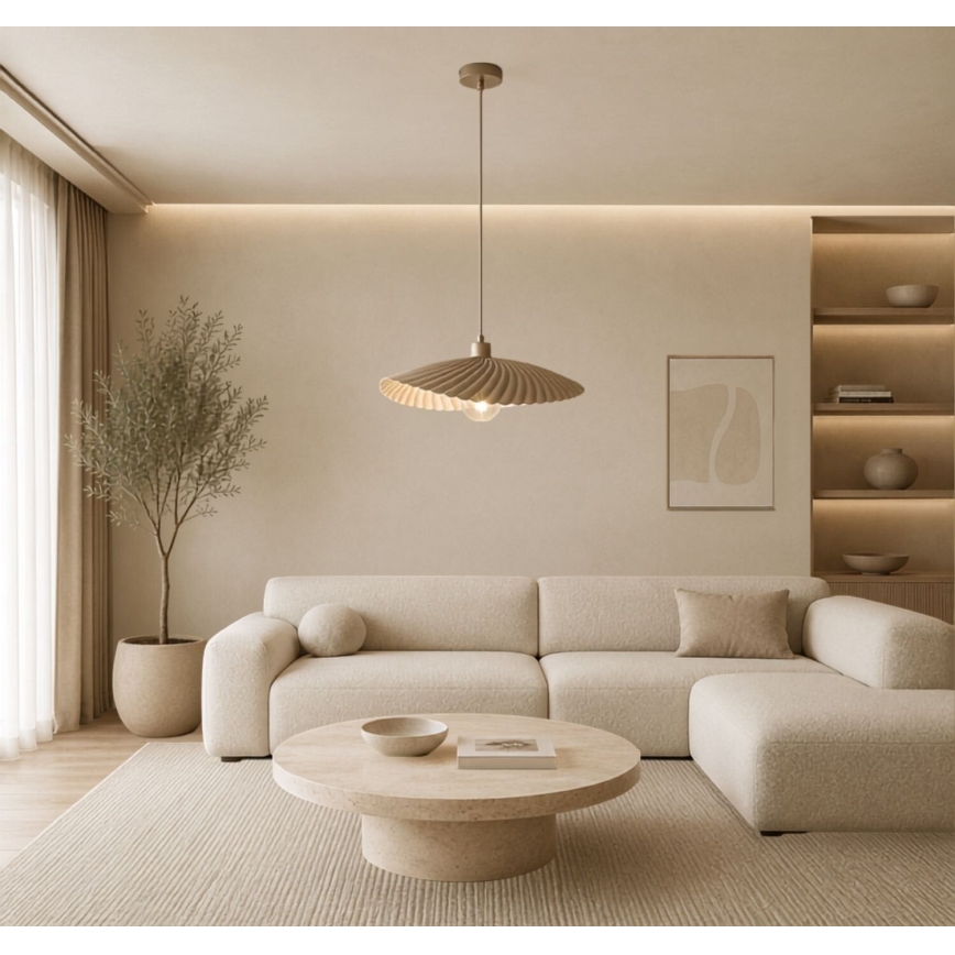 Rabalux - Lustre suspenso por cabo 1xE27/40W/230V bege