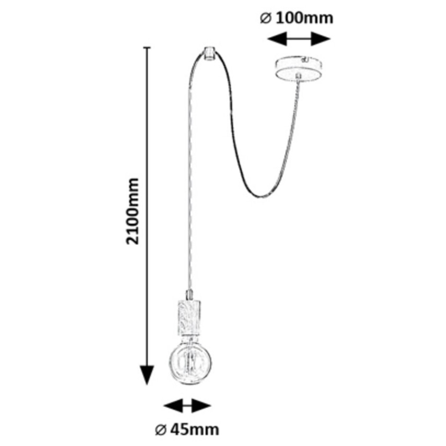 Rabalux - Lustre suspenso com cabo 1xE27/60W/230V faia
