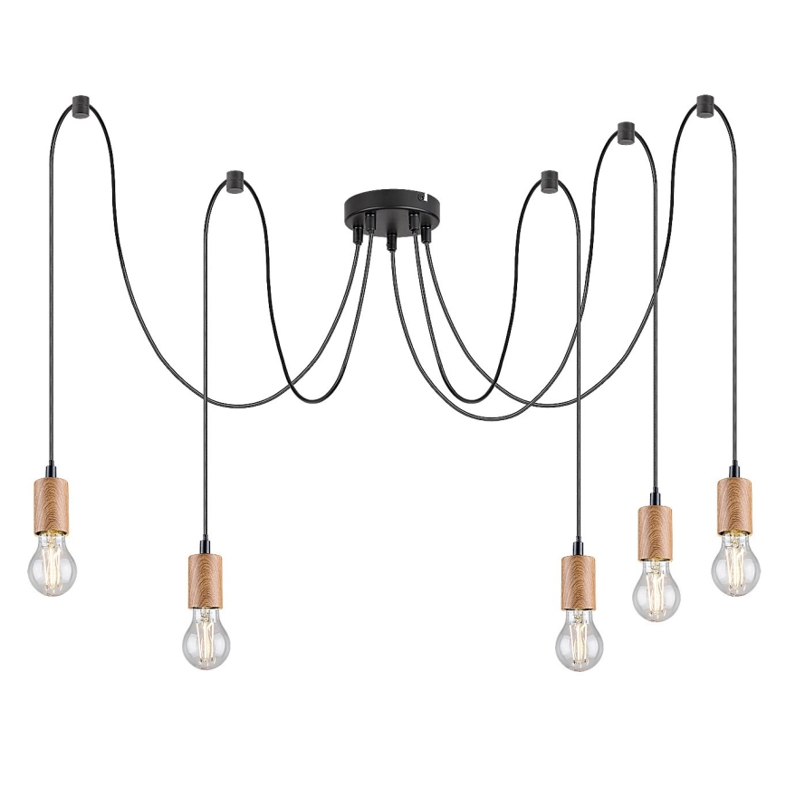 Rabalux - Lustre suspenso em cabo 5xE27/60W/230V aranha faia