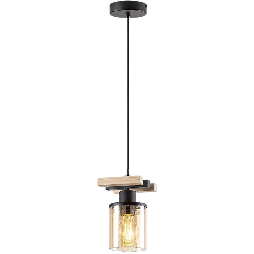 Rabalux - Candeeiro de teto em haste 1xE27/25W/230V pinho