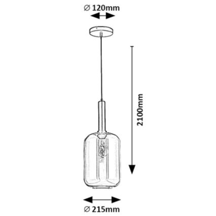 Rabalux - Candeeiro de teto suspenso com cabo 1xE27/40W/230V