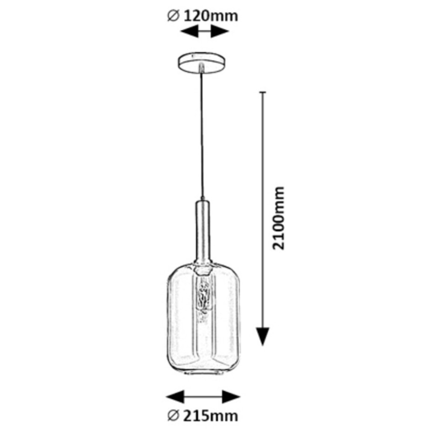Rabalux - Candeeiro de teto suspenso com cabo 1xE27/40W/230V