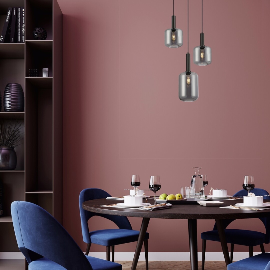 Rabalux - Lustre suspenso com cabo 3xE27/40W/230V