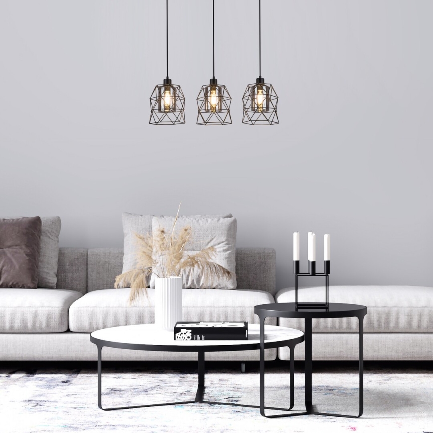Rabalux - Lustre suspenso com cabo 3xE27/40W/230V