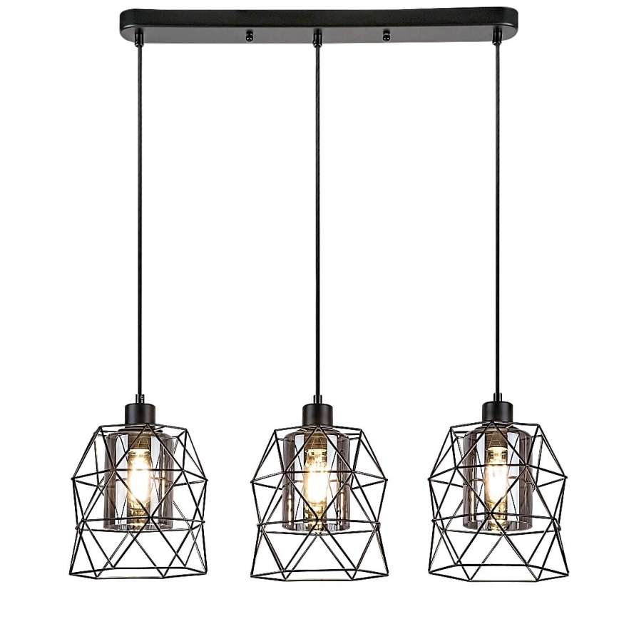 Rabalux - Lustre suspenso com cabo 3xE27/40W/230V