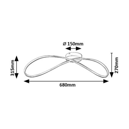 Rabalux - Iluminação de teto LED LED/30W/230V 3000K 27x68 cm
