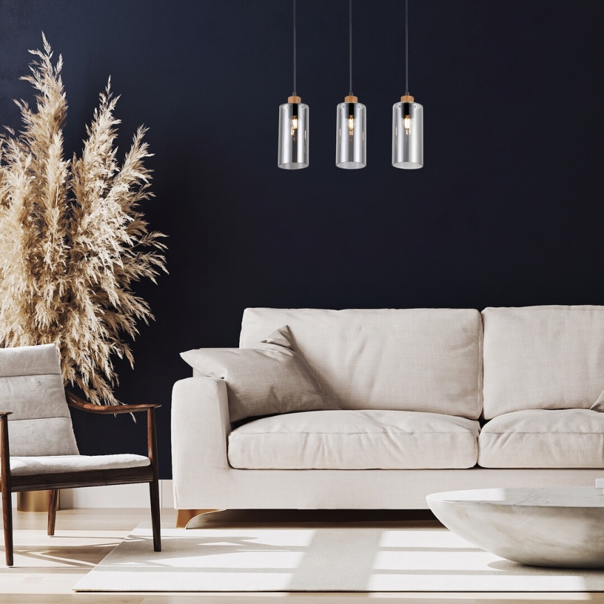 Rabalux - Lustre suspenso com cabo 3xE27/25W/230V