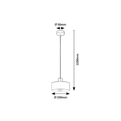 Rabalux - Lustre suspenso por cabo 1xE27/25W/230V