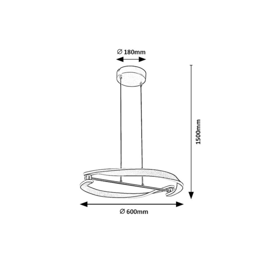 Rabalux - Lustre pendente LED com cabo LED/40W/230V 3000K