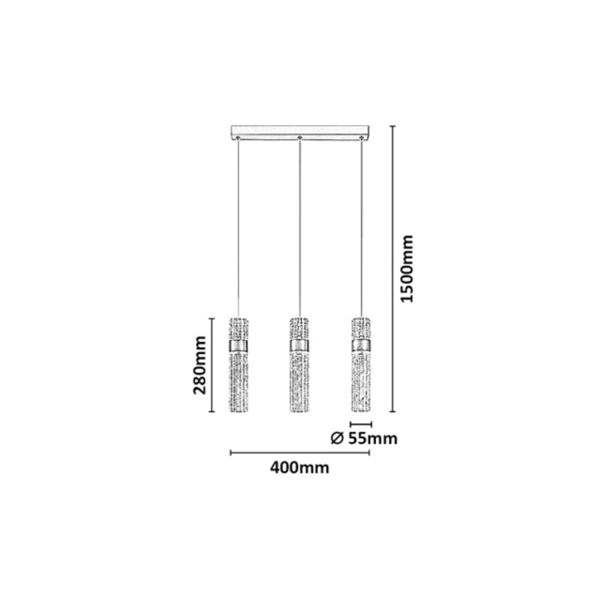 Rabalux - Lustre LED suspenso por cabo LED/24W/230V 3000K