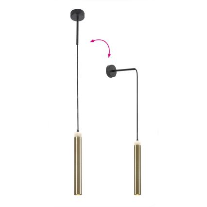 Rabalux - Candeeiro suspenso LED LED/10W/230V 4000K preto/dourado