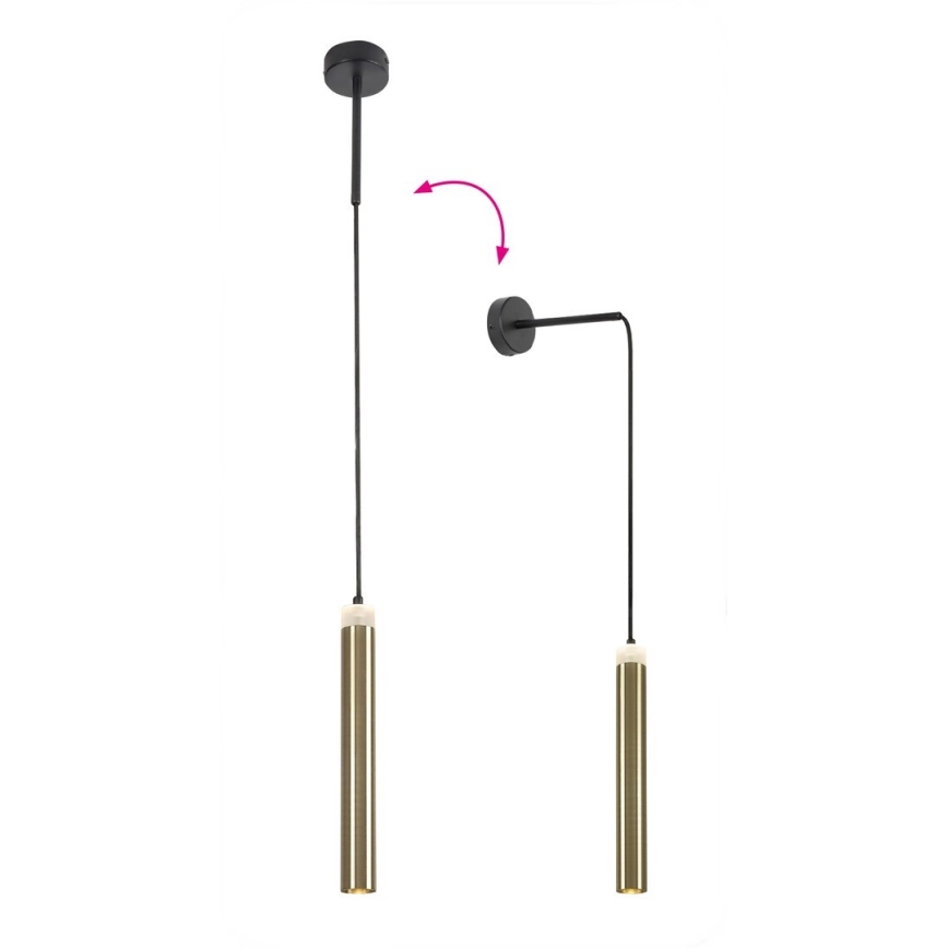 Rabalux - Candeeiro suspenso LED LED/10W/230V 4000K preto/dourado