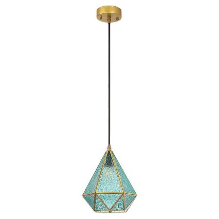 Rabalux - Tiffany vitral candeeiro suspenso 1xE14/40W/230V azul/dourado