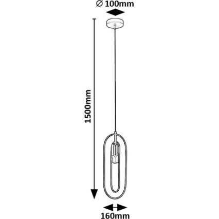Rabalux - Candeeiro suspenso 1xE27/40W/230V