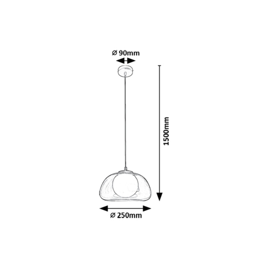 Rabalux - Candeeiro suspenso 1xG9/5W/230V castanho/fumado