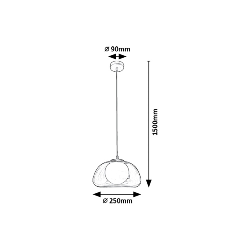 Rabalux - Candeeiro suspenso 1xG9/5W/230V transparente
