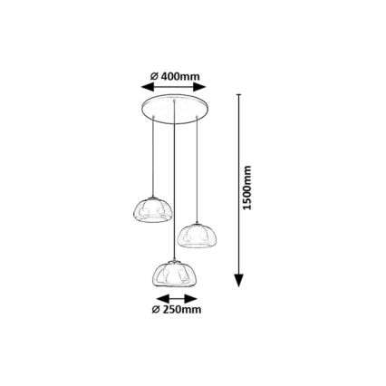 Rabalux - Candeeiro suspenso 3xG9/5W/230V