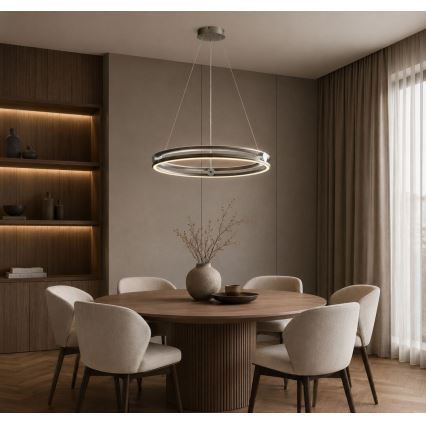 Rabalux - Lustre LED regulável suspenso por cabo LED/60W/230V 3000-6500K cinzento + comando remoto