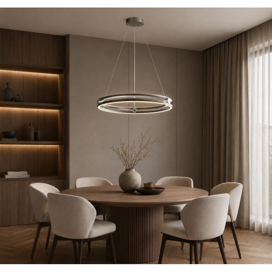 Rabalux - Lustre LED regulável suspenso por cabo LED/60W/230V 3000-6500K cinzento + comando remoto