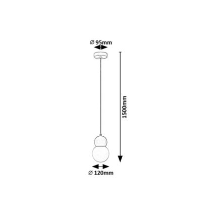 Rabalux - Candeeiro suspenso 1xG9/38W/230V azul