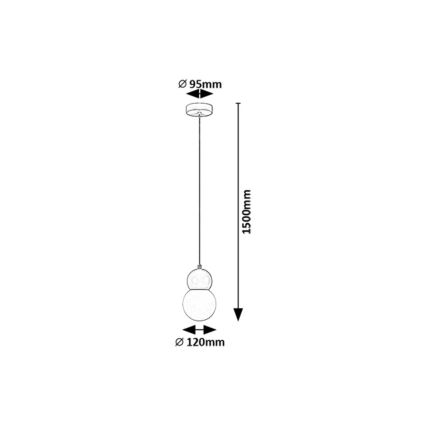 Rabalux - Candeeiro suspenso 1xG9/38W/230V rosa