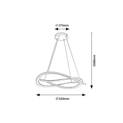 Rabalux - Lustre LED suspenso por cabo LED/72W/230V 3000K