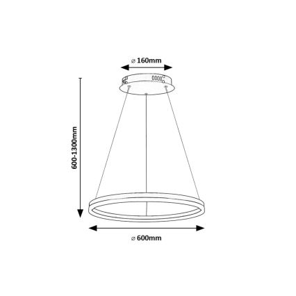 Rabalux - Candeeiro suspenso LED LED/35W/230V 3000/4000/6500K