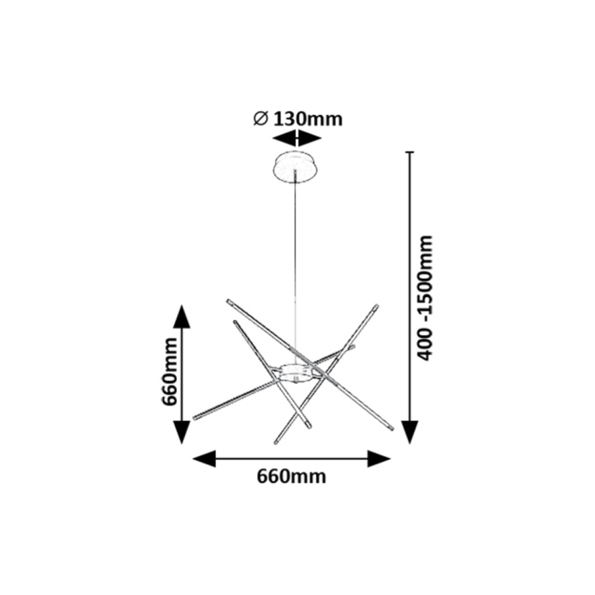 Rabalux - Candeeiro suspenso LED LED/40W/230V 3000K dourado