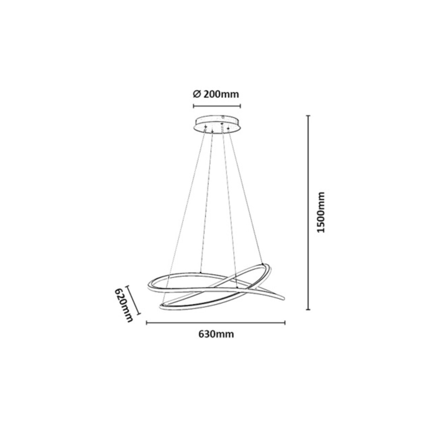 Rabalux - Lustre pendente LED regulável em cabo LED/75W/230V 3000-6500K + controlo remoto