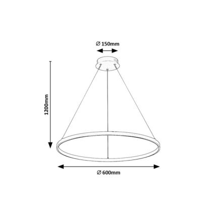 Rabalux - Lustre LED suspenso por cabo LED/55W/230V 3000K